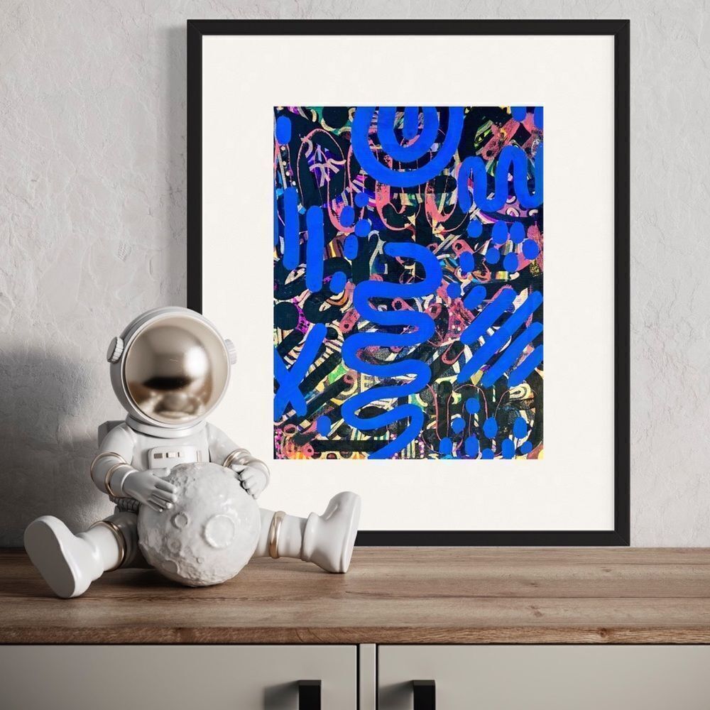Bold One of a Kind Custom Painted Abstract Art Canvas Painting
